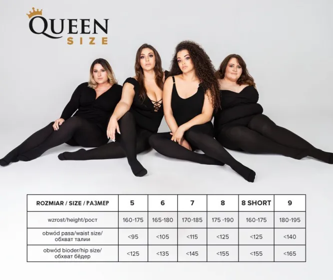 Polski Legginsy Queen Size Luiza 120 DEN Short Onyx 8