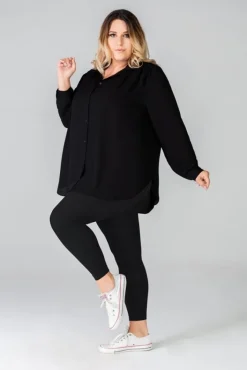 Polski Legginsy Queen Size Luiza 120 DEN Onyx