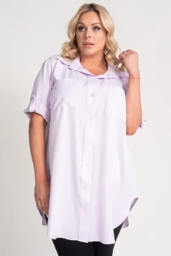 Damskie Włoski Liliowa Koszula SIRIN