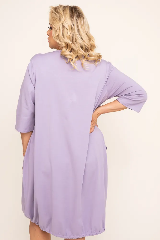 Polski Liliowa Sukienka BALIN