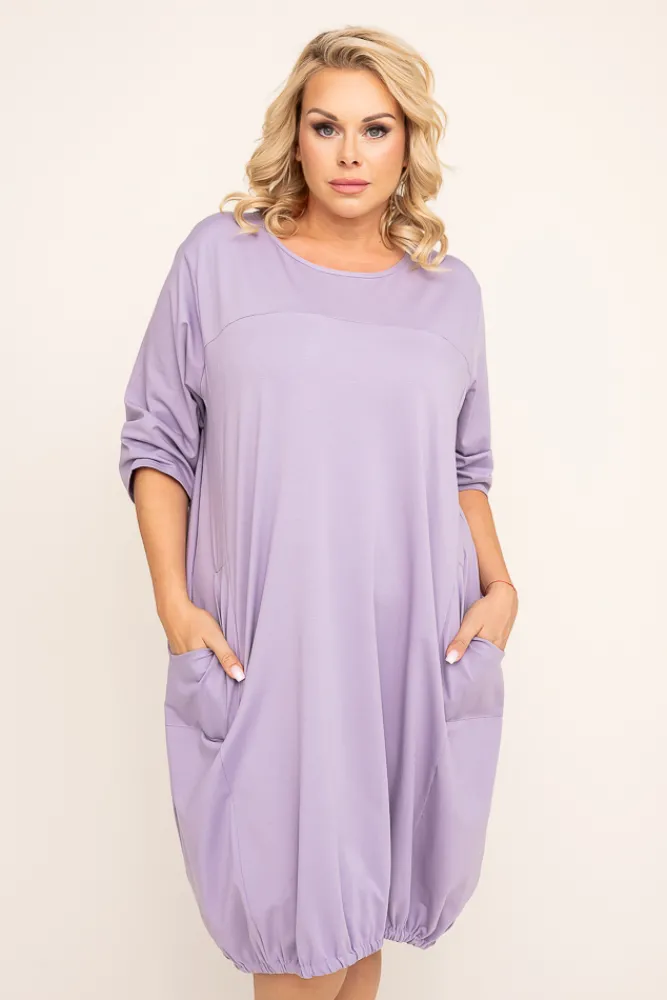 Polski Liliowa Sukienka BALIN