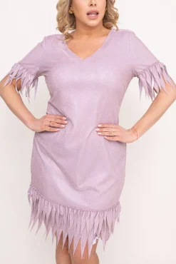 Polski Lilioworóżowa Sukienka błyszcząca INFLUENCER