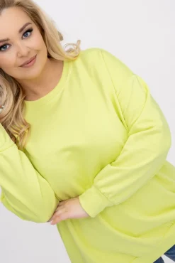 Damskie Włoski Limonkowa Bluza LINDI