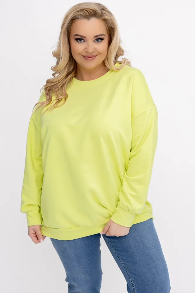 Damskie Włoski Limonkowa Bluza LINDI