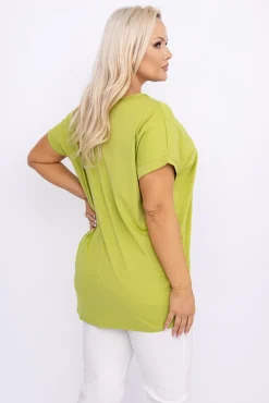 Damskie Włoski Limonkowa Bluzka STRUMI