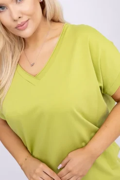 Damskie Włoski Limonkowa Bluzka STRUMI