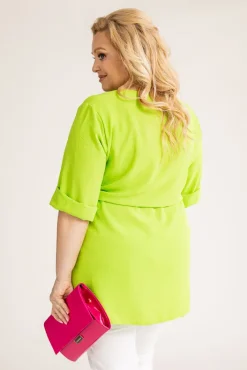 Damskie Polski Limonkowa Tunika asymetryczna CLARIN