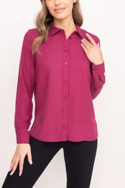 Damskie Polski Śliwkowa Koszula TYENA