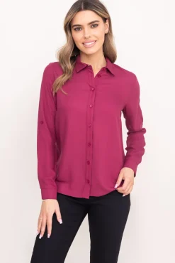 Damskie Polski Śliwkowa Koszula TYENA