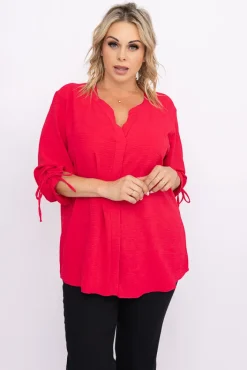 Damskie Polski Malinowa Bluzka CRYNO