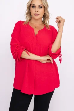 Damskie Polski Malinowa Bluzka CRYNO