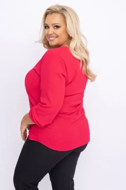 Damskie Polski Malinowa Bluzka PRUDI