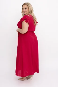 Polski Malinowa Sukienka BLANCY