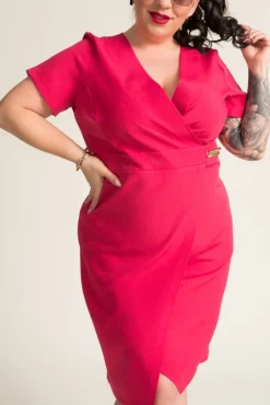 Polski Malinowa Sukienka PEIROSA