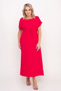 Polski Malinowa Sukienka PIRMENO