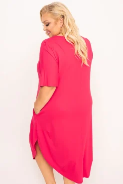 Polski Malinowa Sukienka SPINER