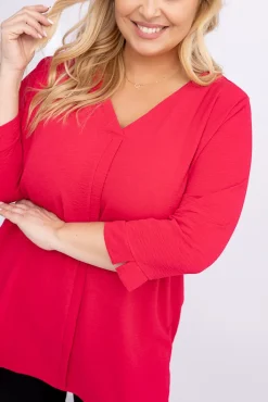 Damskie Polski Malinowa Tunika CENZA