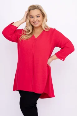 Damskie Polski Malinowa Tunika CENZA