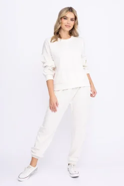 Damskie Włoski Śmietanowy Komplet dresowy REBECA