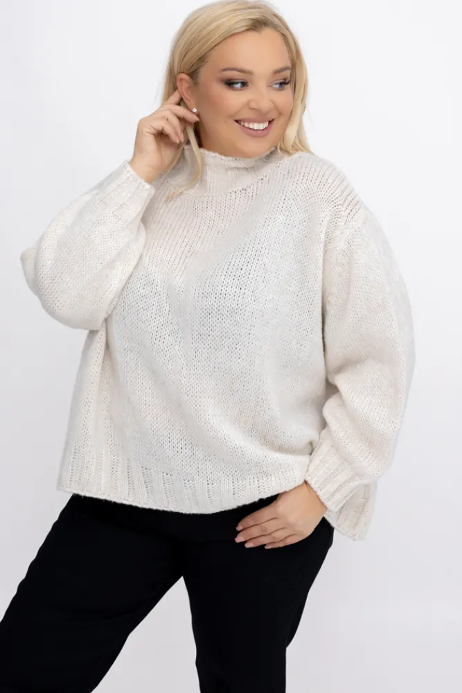 Damskie Włoski Śmietanowy Sweter ROMI