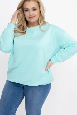 Damskie Włoski Miętowa Bluza LINDI