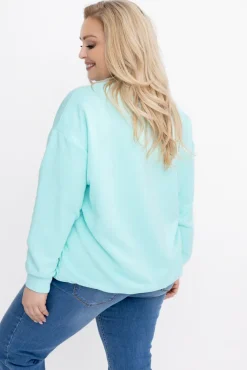 Damskie Włoski Miętowa Bluza LINDI