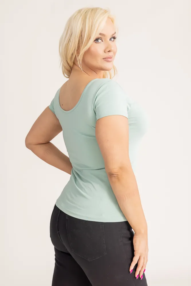 Damskie Polski Miętowa Bluzka MUZI