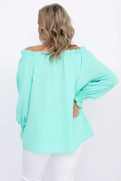 Damskie Włoski Miętowa Bluzka SEGAYO