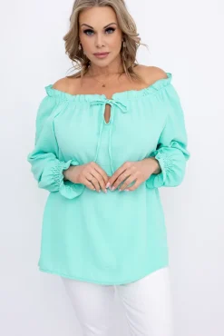 Damskie Włoski Miętowa Bluzka SEGAYO