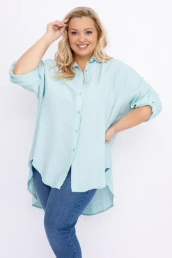 Damskie Włoski Miętowa Koszula TERIEN