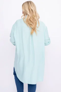 Damskie Włoski Miętowa Koszula TERIEN