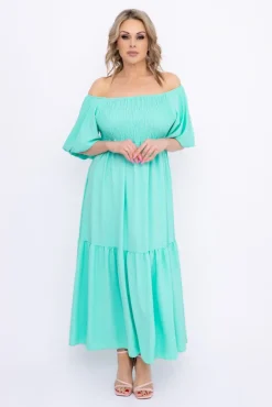 Włoski Miętowa Sukienka FINURI