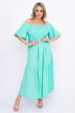 Włoski Miętowa Sukienka FINURI