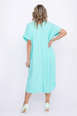Włoski Miętowa Sukienka NASTI