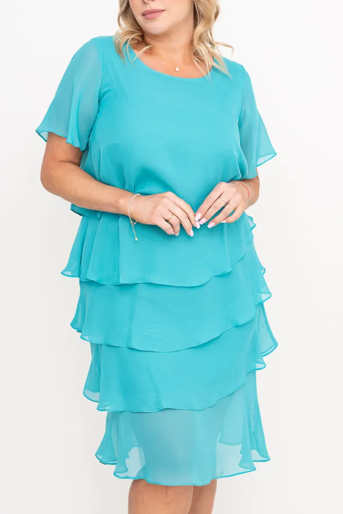 Polski Miętowa Sukienka ORINA