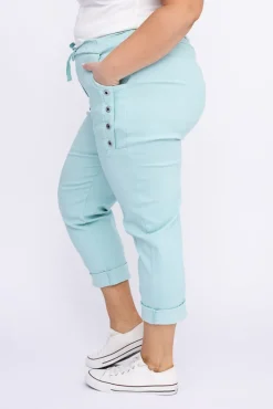 Damskie Włoski Miętowe Spodnie SENDI