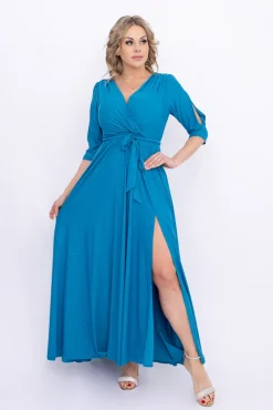 Polski Morska Sukienka brokatowa LESEMINA