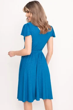 Polski Morska Sukienka brokatowa GENVELI