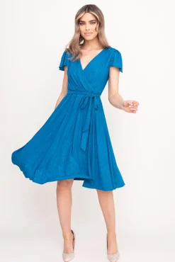 Polski Morska Sukienka brokatowa GENVELI