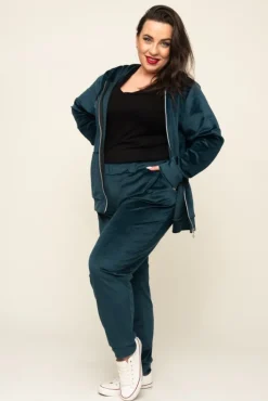 Damskie Polski Morski Komplet Dresowy POLIN Welurowy