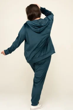 Damskie Polski Morski Komplet Dresowy POLIN Welurowy