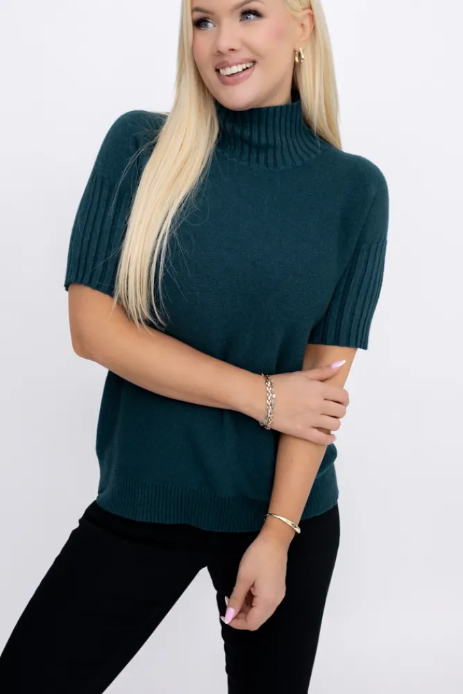 Damskie Włoski Morski Sweterek z półgolfem ZURGENA