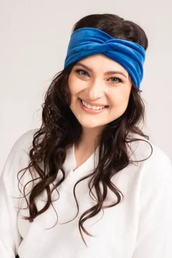 Niebieska Opaska welurowa CADIO