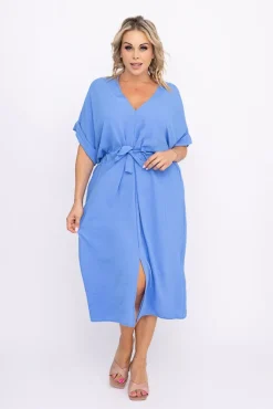 Polski Niebieska Sukienka MICHIGAN