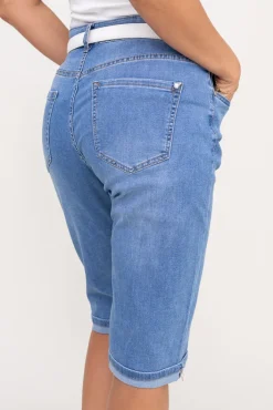 Damskie Włoski Niebieskie Spodnie jeansowe rybaczki RELIRA