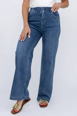 Damskie Włoski Niebieskie Spodnie jeansowe LEZINO