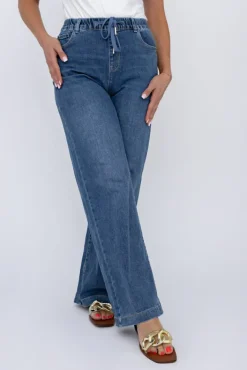 Damskie Włoski Niebieskie Spodnie jeansowe LEZINO