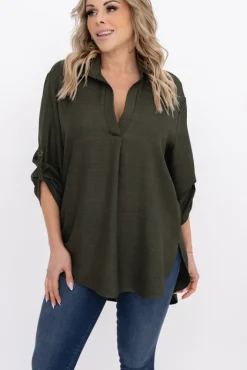 Damskie Polski Oliwkowa Koszula METUZINO
