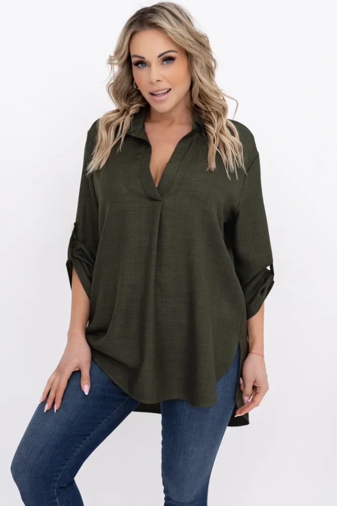 Damskie Polski Oliwkowa Koszula METUZINO