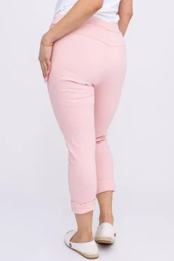 Damskie Włoski Pastelowo różowe Spodnie GIATTO